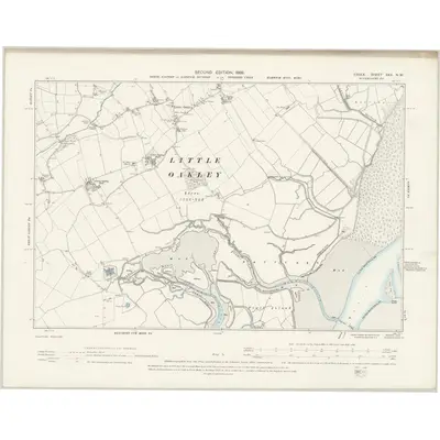 1896 Map of Essex XXX.NW, 1898 Print