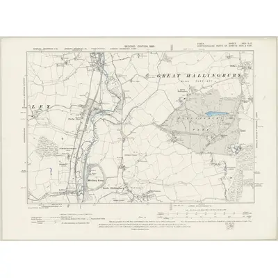 1895 Map of Essex XXXI.NE, 1898 Print