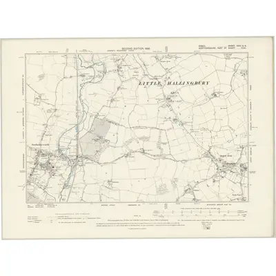 1895 Map of Essex XXXI.SE, 1898 Print