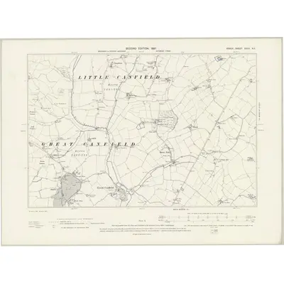 1895 Map of Essex XXXII.NE, 1897 Print