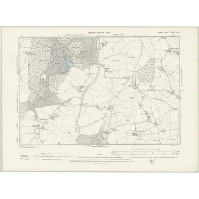1895 Map of Essex XXXII.NW, 1897 Print