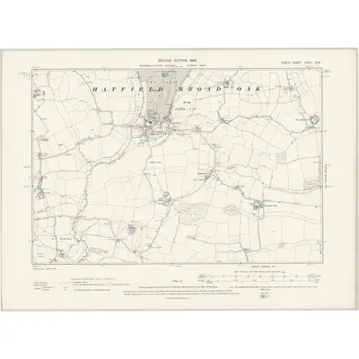 1895 Map of Essex XXXII.SW, 1898 Print