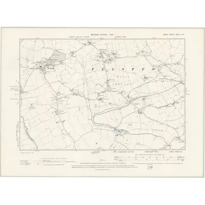 1895 Map of Essex XXXIII.NE, 1897 Print