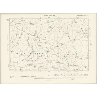 1895 Map of Essex XXXIII.SW, 1897 Print