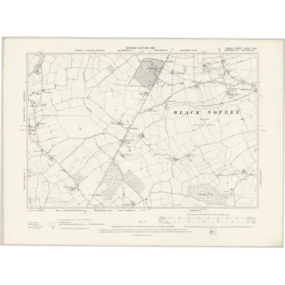 1895 Map of Essex XXXIV.NW, 1897 Print