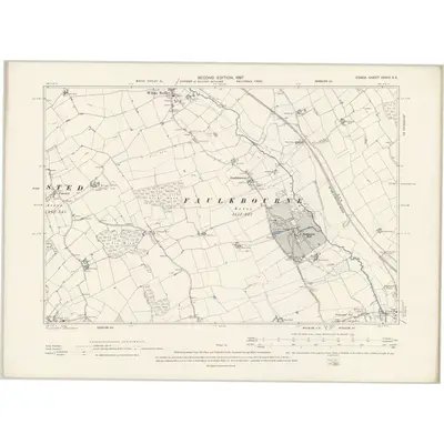 1895 Map of Essex XXXIV.SE, 1897 Print
