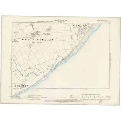 1896 Map of Essex XXXIX.SW & XLVIIIA.NW, 1898 Print