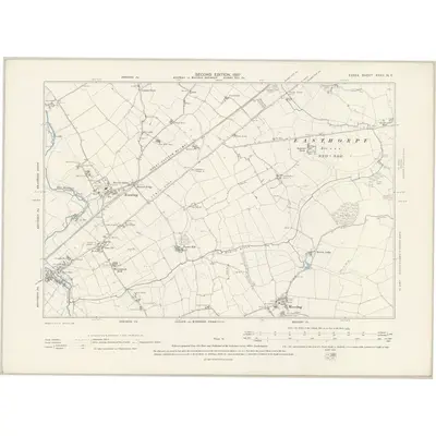 1895 Map of Essex XXXV.NE, 1897 Print