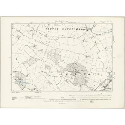 1895 Map of Essex XXXV.NW, 1898 Print