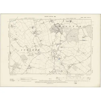 1895 Map of Essex XXXV.SE, 1898 Print