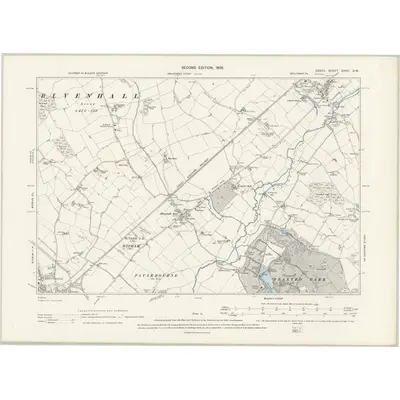 1895 Map of Essex XXXV.SW, 1898 Print