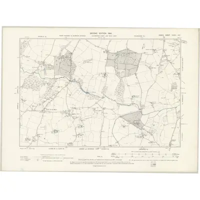 1895 Map of Essex XXXVI.NE, 1898 Print