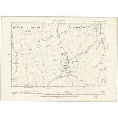 1895 Map of Essex XXXVI.SE, 1898 Print