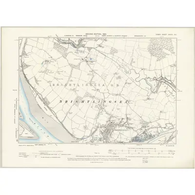 1896 Map of Essex XXXVII.SE, 1898 Print