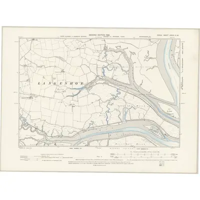 1895 Map of Essex XXXVII.SW, 1898 Print