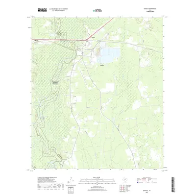 2019 Map of Evadale, 2019 Print