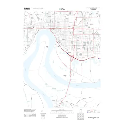 2013 Map of Evansville South, 2013 Print