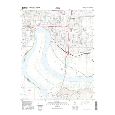 2016 Map of Evansville South, 2016 Print