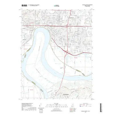 2019 Map of Evansville South, 2019 Print