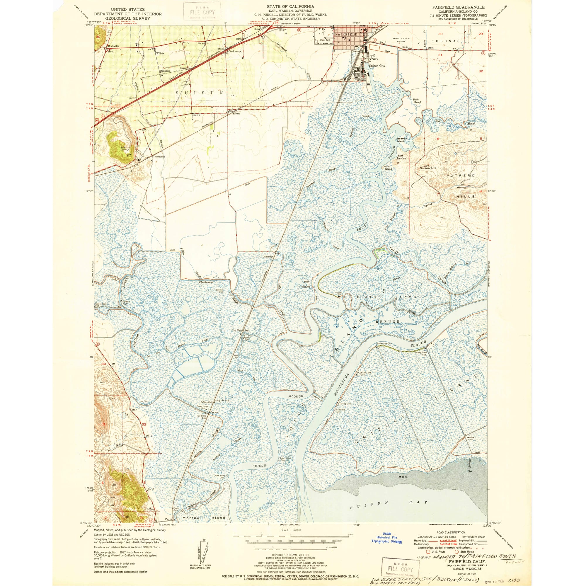 1950 Map of Fairfield, CA — High-Res | Pastmaps