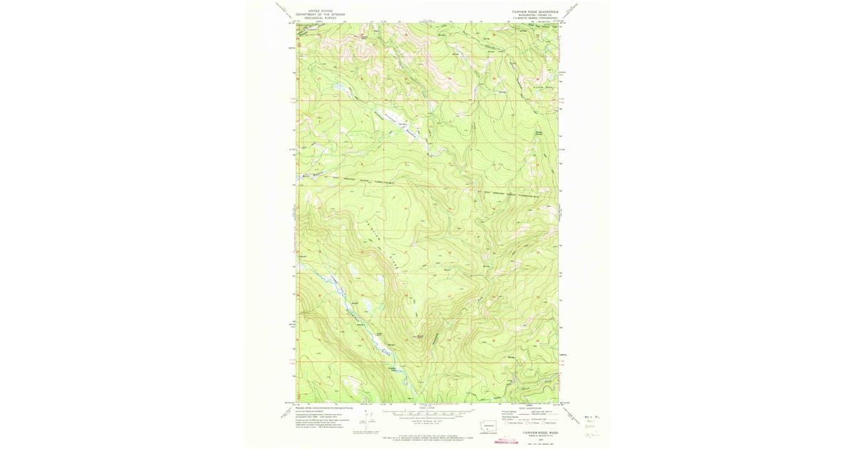 1970 Map of Fairview Ridge, Yakima County, WA — High-Res | Pastmaps