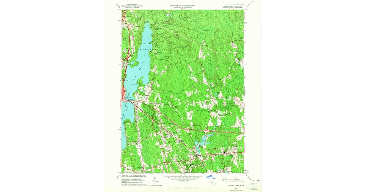 Fall River Zip Code Map 1963 Map of Fall River East, Bristol County, MA — High-Res | Pastmaps