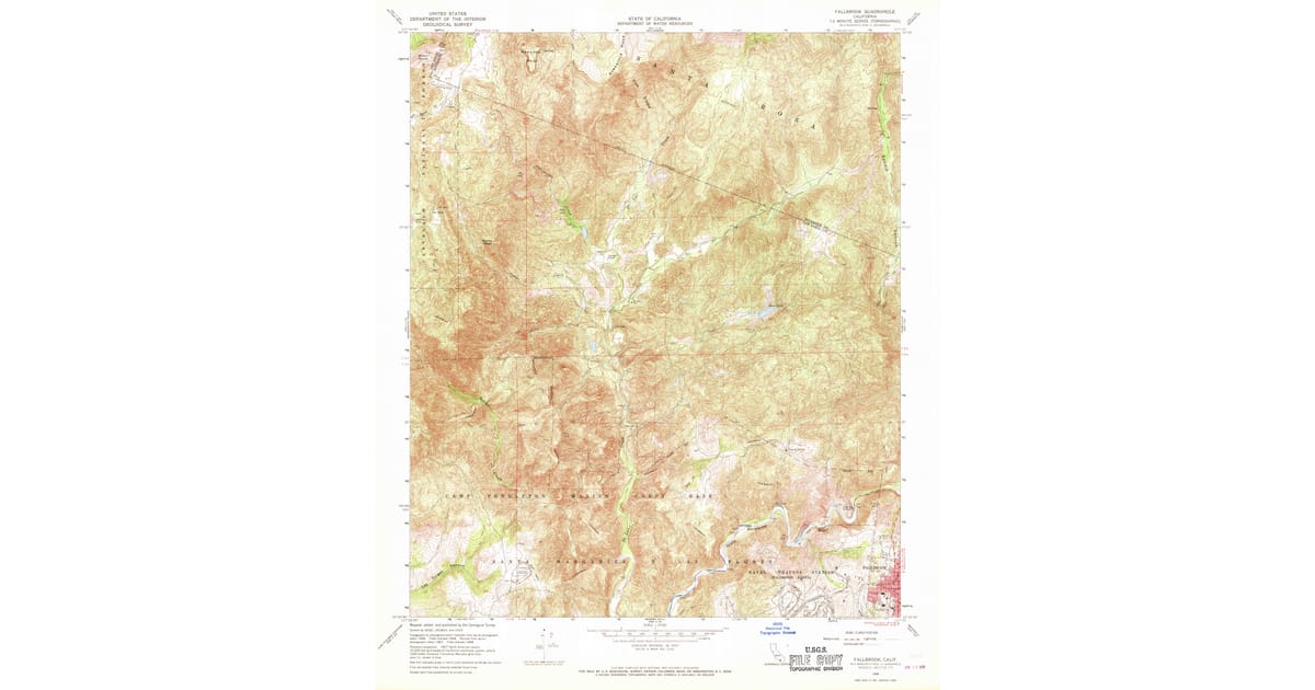 1968 Map of Fallbrook, CA — High-Res | Pastmaps