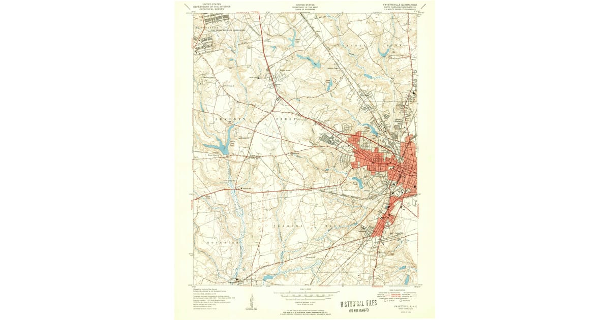 1950 Map of Fayetteville, NC — High-Res | Pastmaps