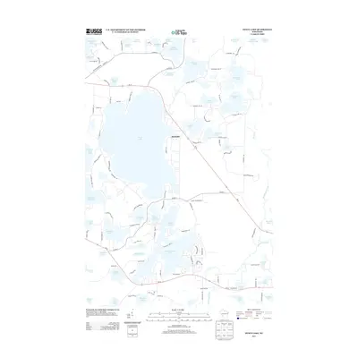2013 Map of Fence Lake, 2013 Print