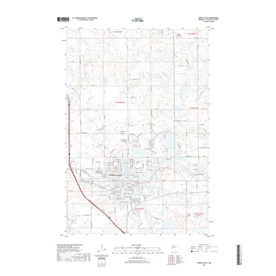 2019 Map of Fergus Falls, 2019 Print