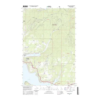 2017 Map of Fernan Lake, 2017 Print