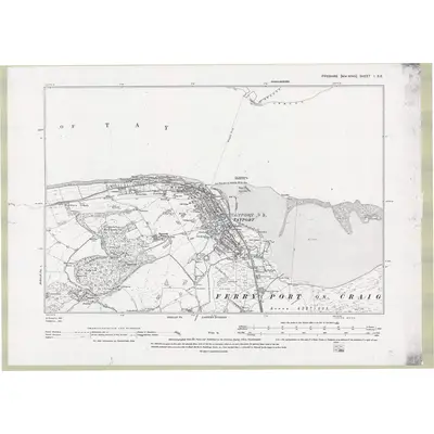 1893 Map of Fife and Kinross Sheet I.SE, 1895 Print