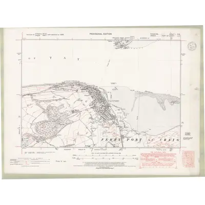 1938 Map of Fife and Kinross Sheet I.SE, 1947 Print