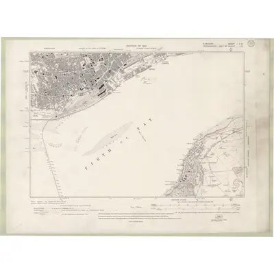 1912 Map of Fife and Kinross Sheet I.SW, 1921 Print