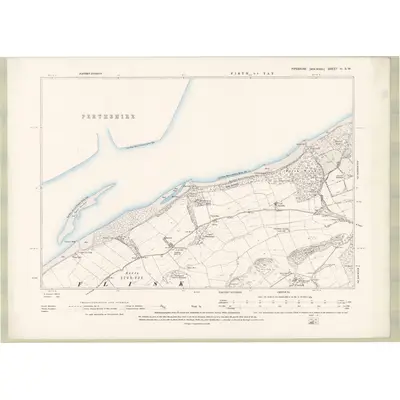 1894 Map of Fife and Kinross Sheet III.SW, 1895 Print