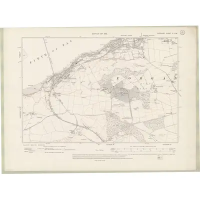 1912 Map of Fife and Kinross Sheet IV.NW, 1919 Print