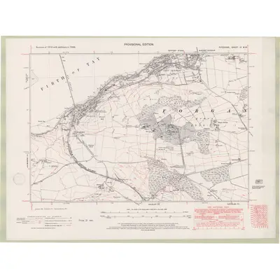 1938 Map of Fife and Kinross Sheet IV.NW, 1947 Print