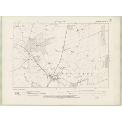 1912 Map of Fife and Kinross Sheet IV.SE, 1919 Print