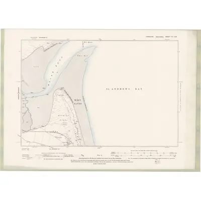1893 Map of Fife and Kinross Sheet IX.NW, 1896 Print