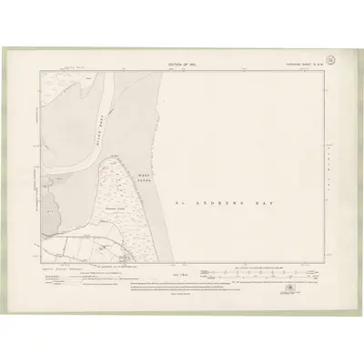 1912 Map of Fife and Kinross Sheet IX.NW, 1921 Print