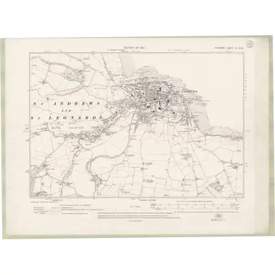 1912 Map of Fife and Kinross Sheet IX.SW, 1921 Print