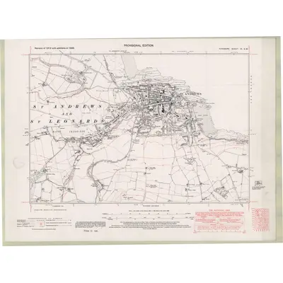 1938 Map of Fife and Kinross Sheet IX.SW, 1947 Print