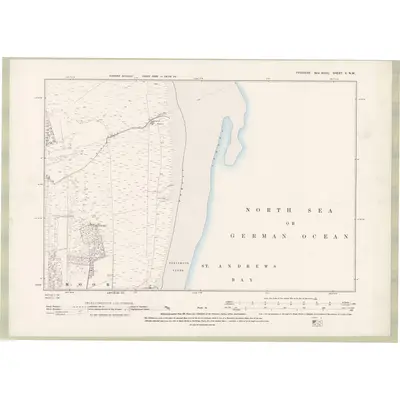 1893 Map of Fife and Kinross Sheet V.NW, 1895 Print