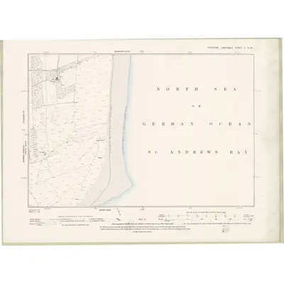 1893 Map of Fife and Kinross Sheet V.SW, 1896 Print