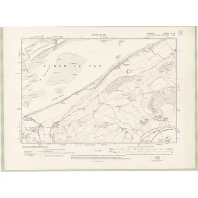 1912 Map of Fife and Kinross Sheet VI.NE, 1921 Print