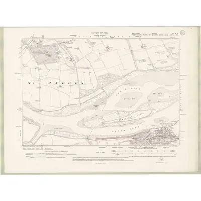 1912 Map of Fife and Kinross Sheet VI.NW, 1921 Print