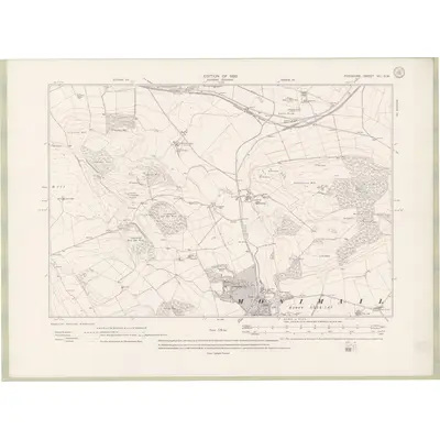 1912 Map of Fife and Kinross Sheet VII.SW, 1920 Print