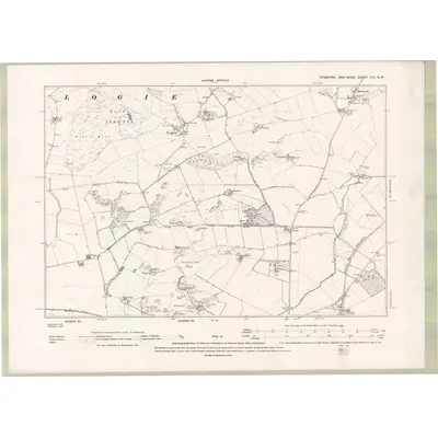 1893 Map of Fife and Kinross Sheet VIII.NW, 1895 Print