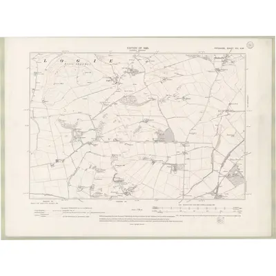 1912 Map of Fife and Kinross Sheet VIII.NW, 1920 Print