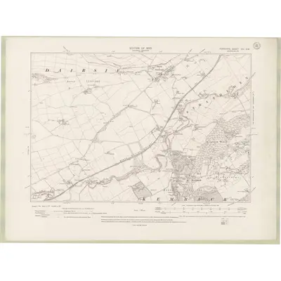 1912 Map of Fife and Kinross Sheet VIII.SW, 1920 Print
